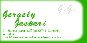 gergely gaspari business card